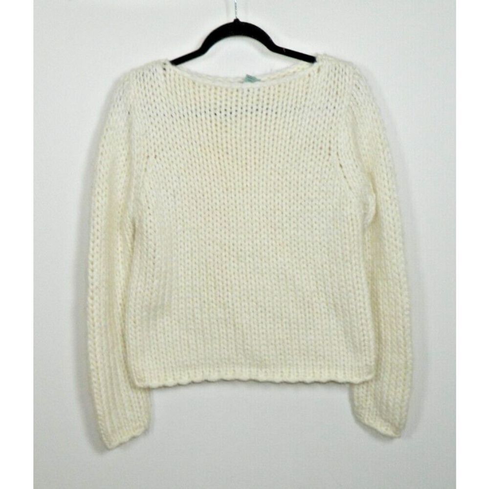 Marsh‎ Landing Sweater Size Medium Ivory Chunky Knit
